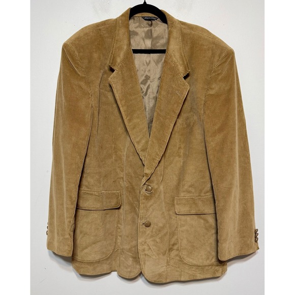 David Taylor Dark Academia Camel Corduroy Mens Blazer Size 46R Ivy Style Preppy - Picture 1 of 4